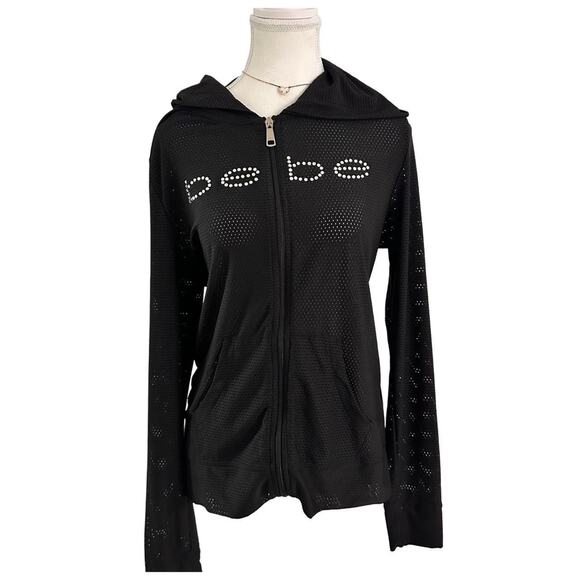 Bebe Sport 200s Lightweight Zip Up Hoodie Jacket Size XL - Picture 1 of 5